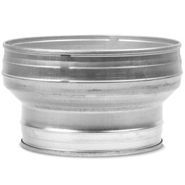 10" to 8" Inch Ventilation Duct Reducer - Galvanized Steel Round Connector - Duct Fitting - Vent Duct Increasing Coupling (Metal, 10 to 8 Inch)