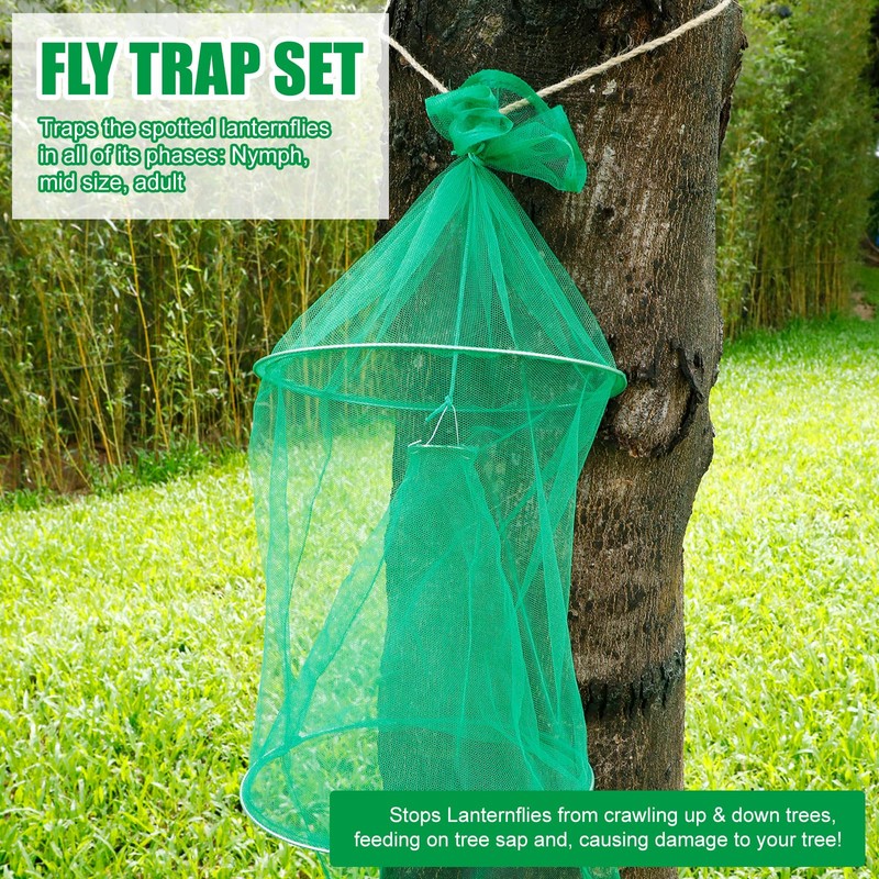 Qualirey 2 Pack Spotted Lanternfly Traps and 2 Rolls Spotted