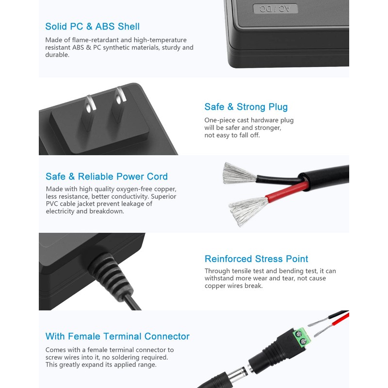 ALITOVE 24V Power Supply 24 Volt 1.5A 36W AC Adapter