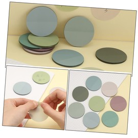 Operitacx 2 Sets Round Sticky Notes Sticky Notes Transparent Tabs for Notebooks Home Memo Stickers Bible Tab Waterproof Sticker Lovely Note Stickers Labels Translucent Morandi The Pet Office