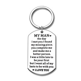 Valentine Gifts Husband Keychain for Him Boyfriend Anniversary Birthday to My Man Couple Wedding Long Distance Relationship Stocking Stuffer Gifts for Hubby Fiance Groom Jewelry