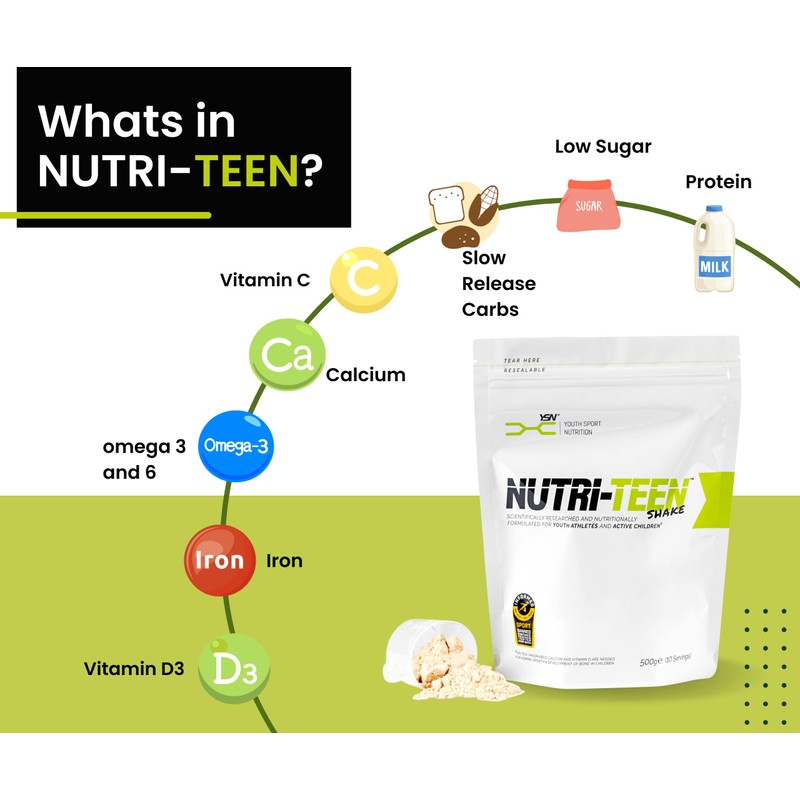Nutri-Teen Shakes: Vanilla Ice Cream Flavour (500g) - Nutritionally Rich