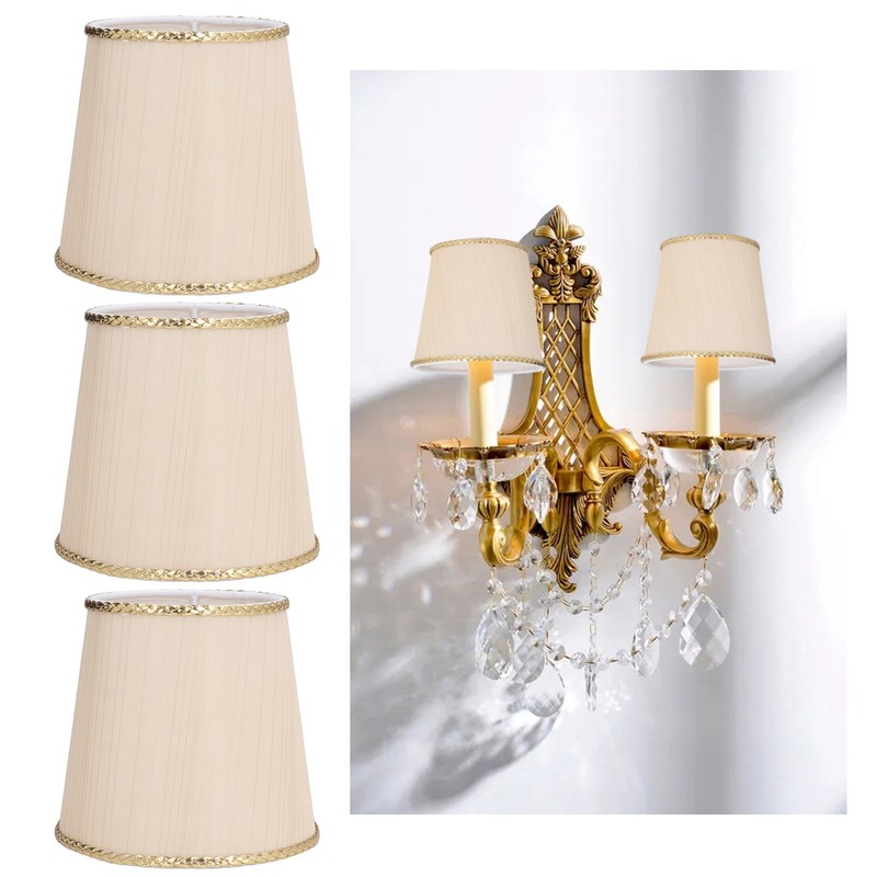 3Pcs Small Lamp Shades Soft Cloth Hand Crafted Safe Design