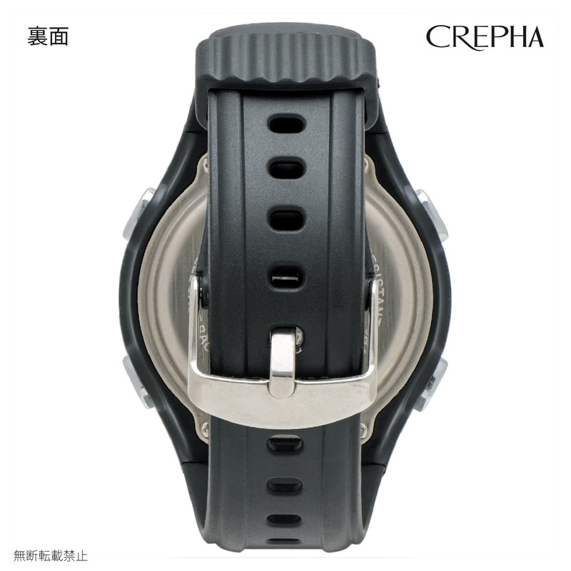 Clefer TED192 Men's Wristwatch, Radio Resistant, Waterproof, Multifunctional, Digital Urethane