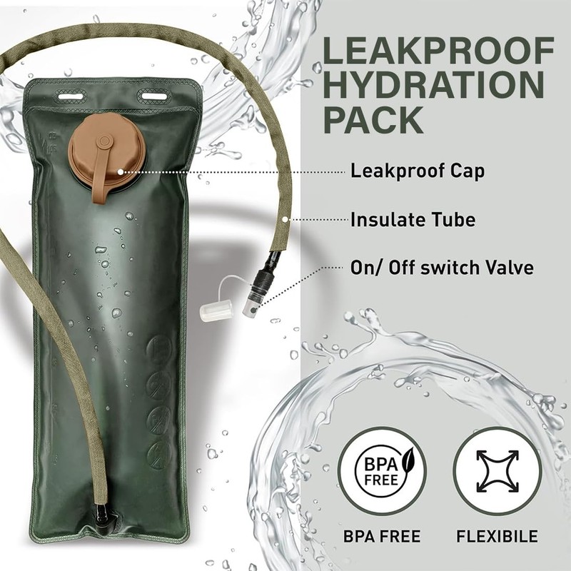 CATOR Hydration Bladder 2L Water Bladder for Hydration Backpack, Outdoor