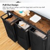 HOOBRO Laundry Sorter 3 Section, Laundry Hamper with Wheels, 3