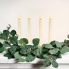 salipt Flameless Ivory Taper Candles Flickering with Timer and 10-Key