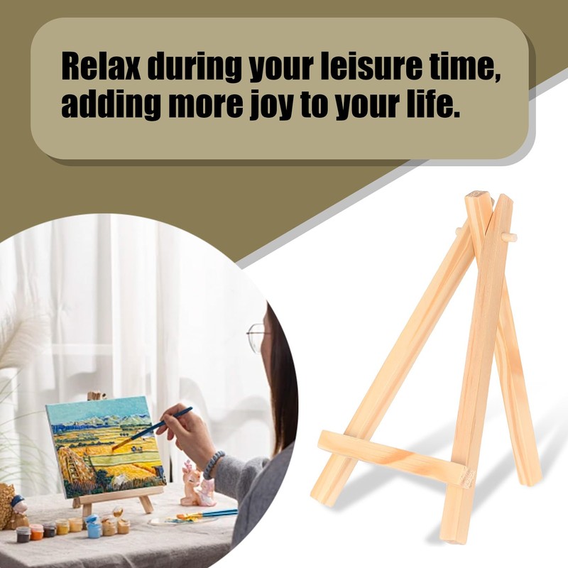 21 Pcs Mini Easel Stand for Display, Wooden Display Stands
