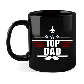 Silkwishes Top Dad Mug 11 Oz, Worlds Best Father Mug Fathers Day Birthday Gift for Dad Christmas Gifts Microwave and Dishwasher Safe