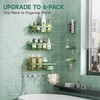 Veken Rustproof & Waterproof Shower Caddy 6-Pack, No Drilling Adhesive