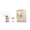 Cote Noire-Rose Champagne Seven Rose Bouquet in Gold Goblet