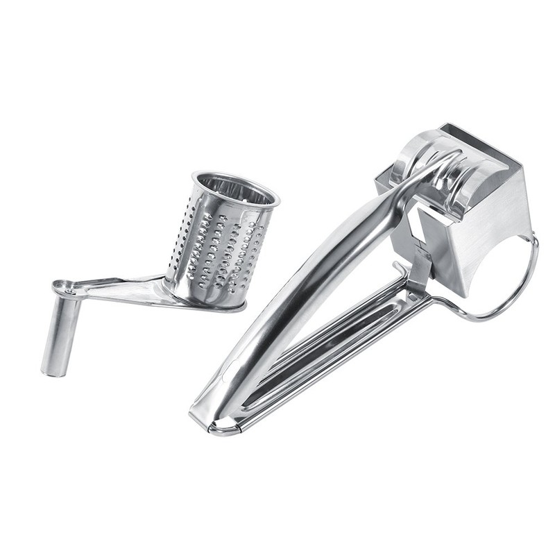 Multifunctional Kitchen Craft Rotary Stainless Steel Cheese Grater 1 Drums