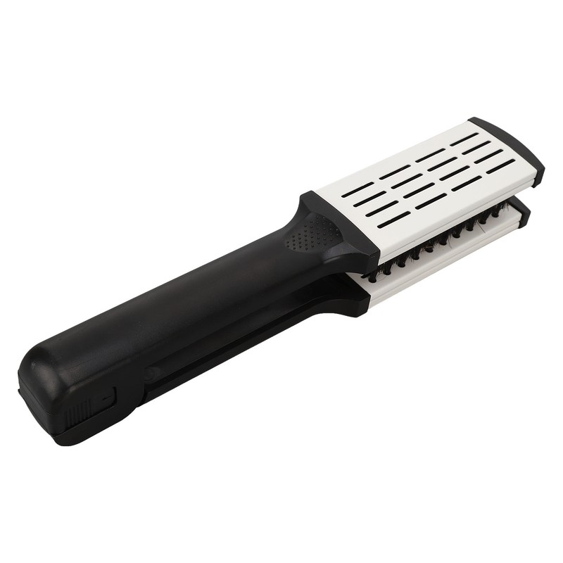Hair Straightening Double Brush Comb Soft Bristles Prevent Static Heat