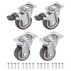 PATIKIL 2" Swivel Caster Wheels, Chrome-Plated Top Plate TPR Silent