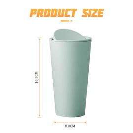 JNNJ Car Trash Bin, Car Mini Rubbish Bin with Lid, Plastic Car Universal Mini Rubbish Bin, Portable Car Rubbish Bin, Suitable for Cars, Bedrooms (Light Green)