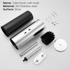 Toilet Brush and Brush Holder, Stainless Steel No-Punch Hook Base