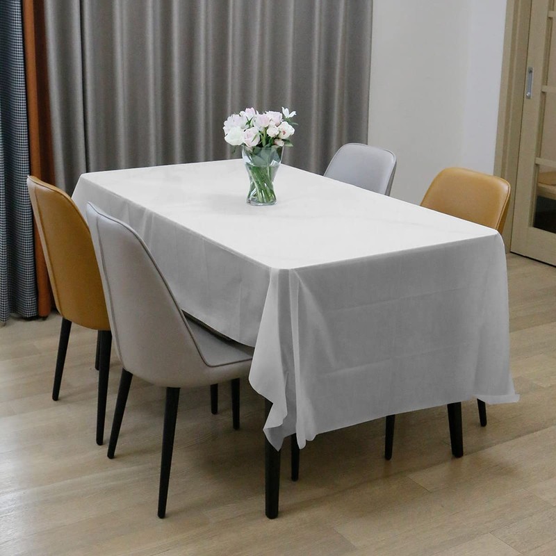 aoozleny Premium Disposable Plastic Tablecloth (54 x 72 inches), Decorative