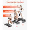 Aerobic Exercise Step Platform Height Adjustable Workout Stepper 4 Riser