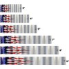 White Water Archery Non-Laminated Metallic USA Flag Arrow Wraps 15