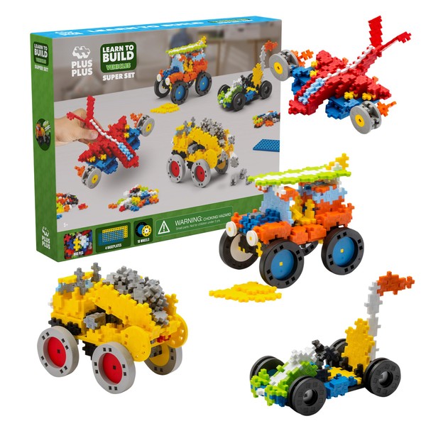 PLUS PLUS - GO! Learn to Build Vehicles Super Set,