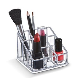 Porta Trucchi - Organizer per Trucchi Compatto per Avere Sempre Tutto in Ordine e a Portata di Mano – 1 Porta Make Up - 9x9x6,5 cm - Domopak Living