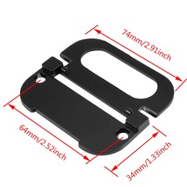 6Pcs Black Recessed Flush Ring Pull Handle Hidden Drawers Cabinet Flush Ring Sliding Door Handle with Mounting Screws(Large)