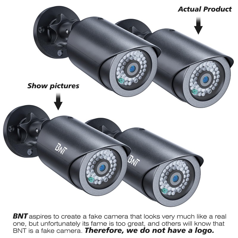 BNT Dummy Fake Security Camera, with One Red LED Light