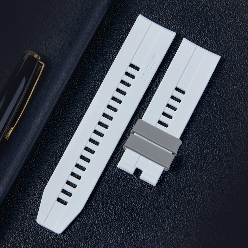 Honbay 4PCS 22mm Rubber Replacement Watch Band Loops Silicone Watch
