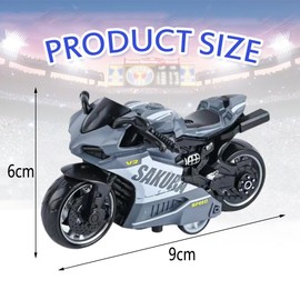 ZPSOSPZ Motorcycle Model Ornaments, Motorcycle Toys Alloy Motorbike Toy Highly Simulation Motorbike Model Pull-Back Vehicle Toy for Child Intellectual Toys Gift (Black)