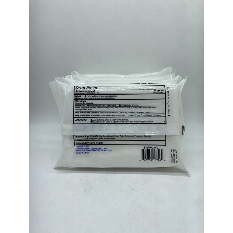 Pure BioPure - 4 Pack - Antibacterial Hand Wipes