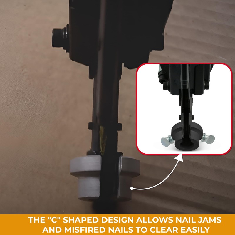 Big Foot Flush Drive Nail Gun Accessory - Prevents Overdriving,