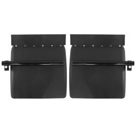 24" x 24" Pair of Black Poly Quarter Fenders Fit for Semi Truck, Heavy Duty Bracket Quarter Fender Fit for Freightliner Kenworth Volvo Peterbilt Mack International (Black Polypropylene)