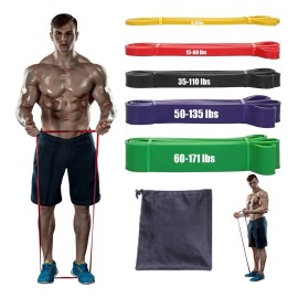 Set 5 Liga De Resistencia Fitness Bandas Elasticas Ejercicio Aidehome ZLD-5PC