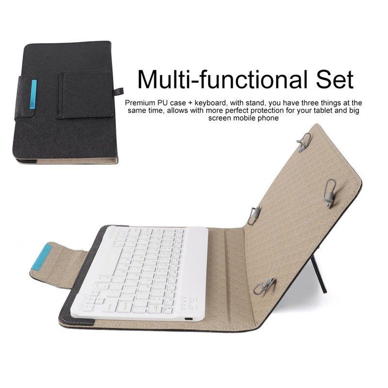 10'' Tablet Laptop Universal PU Protective Case Cover Bluetooth Keyboard