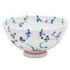 Kowa Pottery Hasami Ware Rice Bowl, Small, Dotted Arabesque, Red