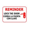 Classic Framed Plus Friendly Reminder: Lock the door/Cierra la puerta