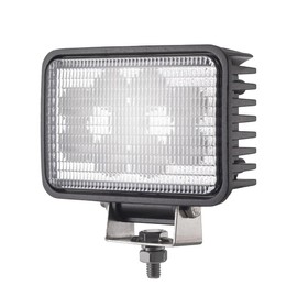 QHLightlux LED Tractor Truck Work Lights, 4x6 Inch Wide Flood Beam Auxiliary Headlight, 6000K Cool-White 12V/24V DC, Rectangular Aluminum Housing, Fits John Deere Offroad Excavator Trailer, 1 Pack