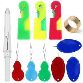 YSTrillion Pack of 11 Needle Threader Tools, Plastic Sewing Needles Threader for DIY Sewing Crafts