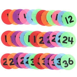 DOITOOL 36Pcs Carpet Dots for Classroom Organization Writable Portable Floor Markers for Activities Easy Application Vacuum Friendly Classroom Dots