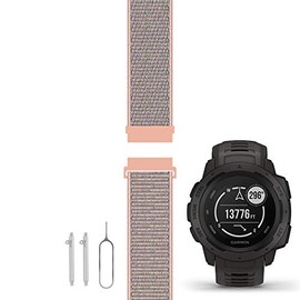 C2D JOY Compatible with Garmin Instinct Bands Replacement (Custom Quick Release Spring Bar and Pin Removal Tool) Sport Mesh Strap for Sports and Outdoors Nylon Watchband - 12#, M/4.8-7.7 in.