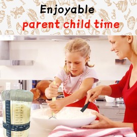 OLHAMOR 34oz Sourdough Bread Starter Kit,with Silicone Toast Mold, Sourdough Fermentation Jar Scraper, Cloth Cover And wooden cover,Reusable Sour Dough Starter Jar