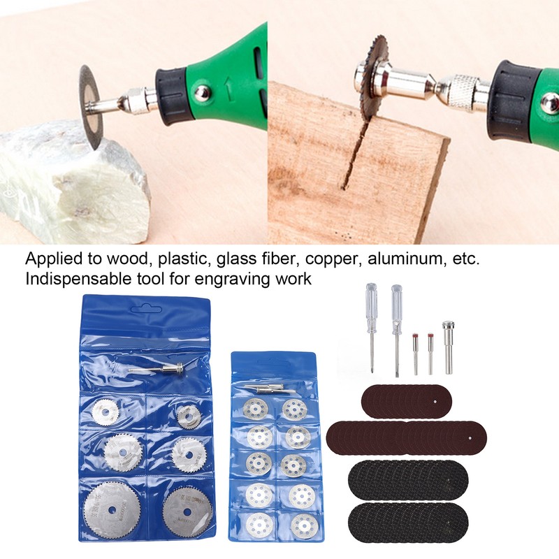 Cutting Wheel Set HSS Circular Saw Blades Resin Discs Screwdrivers