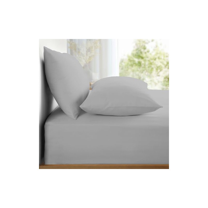 Appletree Silver Super King Fitted Sheet - 182 x 200