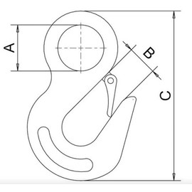 MarineNow Stainless Steel 316 Eye Chain Grab Slip Hook with Latch 1/4", 5/16", 3/8", 1/2" Choose Quantity (5/16", 2-Pack)