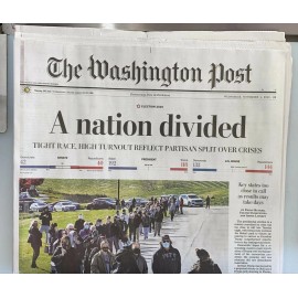 Washington post newspaper November 4TH 2020 Election Special. A Nation Divided
