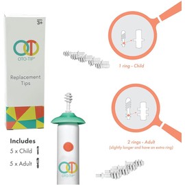 Oto-Tip Electric Silicone Spiral Earwax Series (Replacement Tip(Mix))