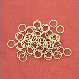 10 Stainless Steel Jump Rings Unsoldered Gold Tone 8mm - J08 Charms Pendants DIY for Necklace Bracelet Jewelry Making