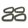 Rebias NS-MILI-CARA4-GR Tactical D-Shaped Accessory Keychain Hook Lock Military Carabiner