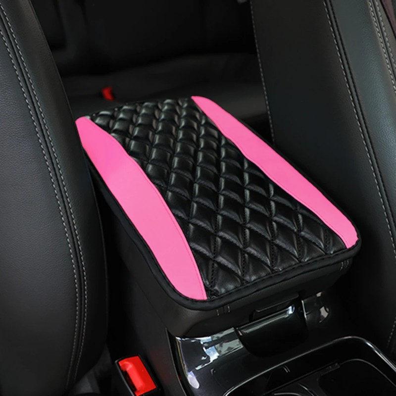 Car Armrest Cushion for Center Console – PU Leather Anti-Scratch