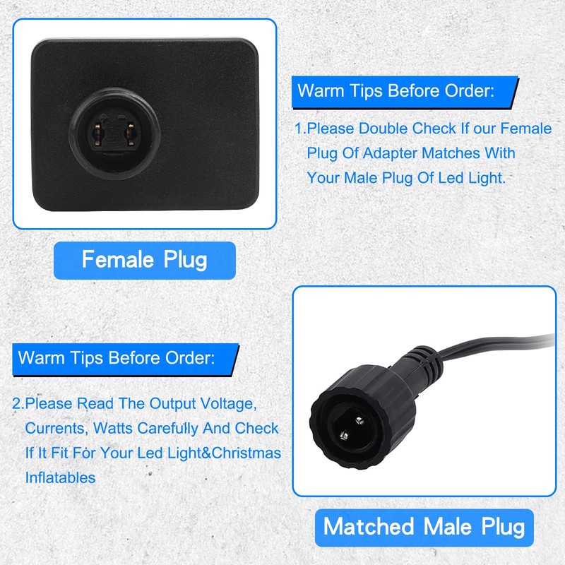Replacement Yard Inflatable Adapter - 1A Transformer US Plug for